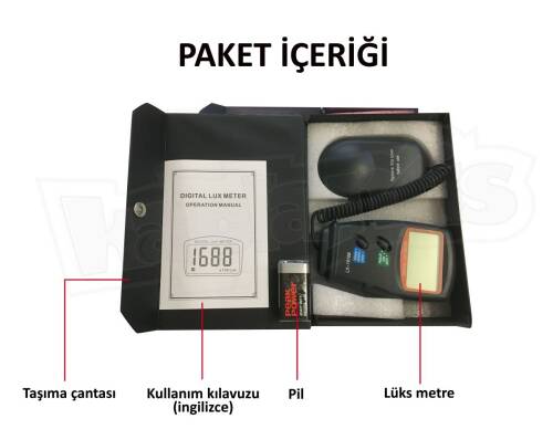 AEK-Tech LX-1010B Işık Ölçer Lüksmetre - 8