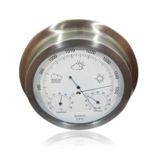 AEK-Tech Mekanik İbreli Barometre Metal Gövde Büyük Beyaz - 3