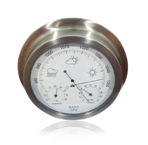 AEK-Tech Mekanik İbreli Barometre Metal Gövde Büyük Beyaz - 3