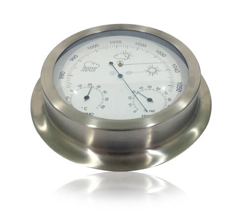 AEK-Tech Mekanik İbreli Barometre Metal Gövde Büyük Beyaz - 4