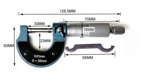 AEK-Tech Mekanik Mikrometre 0-25mm 0.01mm