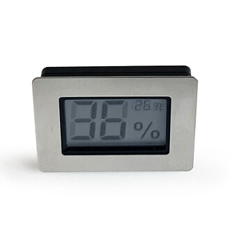 AEK-Tech Metal Çerçeve Dijital Higrometre Termometre Nem Ölçer Humidor Puro Kutusu - Thumbnail