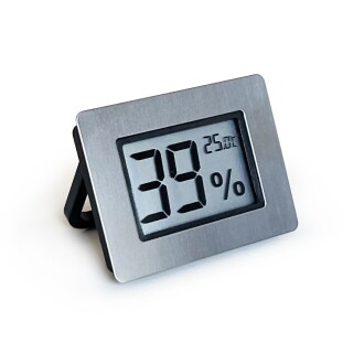 AEK-Tech Metal Çerçeve Dijital Higrometre Termometre Nem Ölçer Humidor Puro Kutusu 