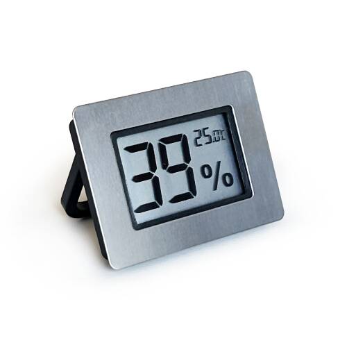 AEK-Tech Metal Çerçeve Dijital Higrometre Termometre Nem Ölçer Humidor Puro Kutusu - 1