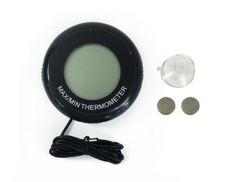 AEK-Tech Min Max Dijital Buzdolabı Termometresi Siyah - Thumbnail
