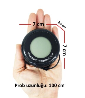 AEK-Tech Min Max Dijital Buzdolabı Termometresi Siyah - 7