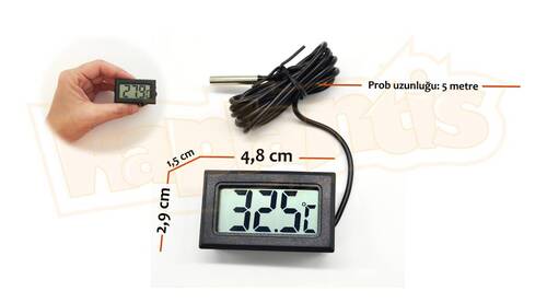 AEK-Tech Mini Dijital Prob Termometre 5m