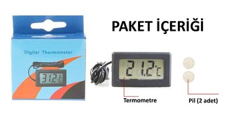 AEK-Tech Mini Dijital Prob Termometre (siyah) - Thumbnail