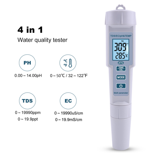 AEK-Tech PH-686 4'ü 1 arada PH Metre TDS EC ve Sıcaklık Ölçer - 6
