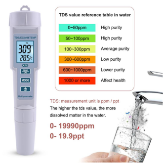 AEK-Tech PH-686 4'ü 1 arada PH Metre TDS EC ve Sıcaklık Ölçer - 7