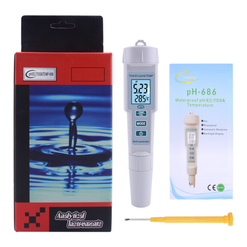 AEK-Tech PH-686 4'ü 1 arada PH Metre TDS EC ve Sıcaklık Ölçer - 8