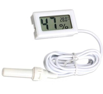 AEK-Tech Prob Nem Ölçer Termometre (Beyaz) Kuluçka Sera Teraryum - 2