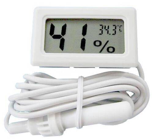 AEK-Tech Prob Nem Ölçer Termometre (Beyaz) Kuluçka Sera Teraryum - 6