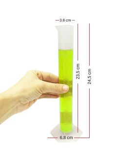 AEK-Tech Termometreli 3’lü Alkolmetre ve 100 ml Plastik Mezür Seti - 4