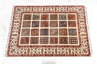 Afgan Binbirgece El Dokuması  Yün Halı 147x206 - 4