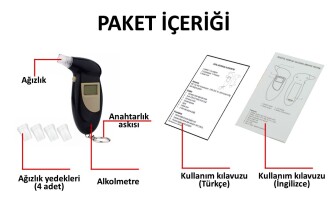 Diwu Alkolmetre Dijital Alkol Ölçüm Cihazı Nefesten Alkol Ölçümü - 8