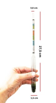 Alla 0.990-0.1160 Şarap Bira Hidrometresi 0.38% Brix - 7