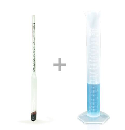 Alla Dual 0-100 Alkolmetre ve 250ml Plastik Mezür Seti - 1