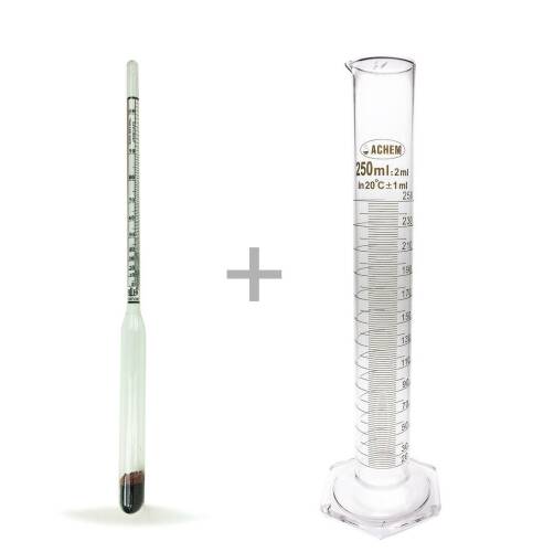 Alla Dual 0-100 Alkolmetre ve Cam Mezür 250ml Set - 1