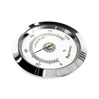 Analog Higrometre Nem Ölçer Humidor Puro Kutusu İçin Metal Çerçeve Beyaz 50mm - 5