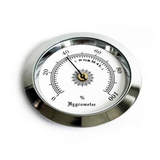Analog Higrometre Nem Ölçer Humidor Puro Kutusu İçin Metal Çerçeve Beyaz 50mm - 7
