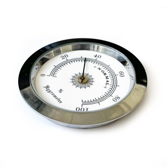 Analog Higrometre Nem Ölçer Humidor Puro Kutusu İçin Metal Çerçeve Beyaz 50mm - 8