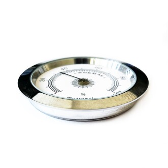 Analog Higrometre Nem Ölçer Humidor Puro Kutusu İçin Metal Çerçeve Beyaz 50mm - 9