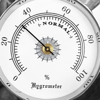 Analog Higrometre Nem Ölçer Humidor Puro Kutusu İçin Metal Çerçeve Beyaz 50mm - 10