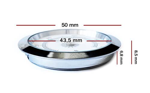 Analog Higrometre Nem Ölçer Humidor Puro Kutusu İçin Metal Çerçeve Beyaz 50mm
