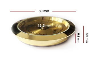 Analog Higrometre Nem Ölçer Humidor Puro Kutusu İçin Metal Çerçeve Sarı 50mm - 4