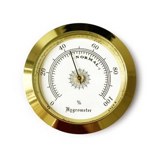 Analog Hygrometer for Humidor Gold-White  50mm