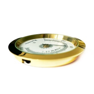 Analog Higrometre Nem Ölçer Humidor Puro Kutusu İçin Metal Çerçeve Sarı-Beyaz 50mm - 8