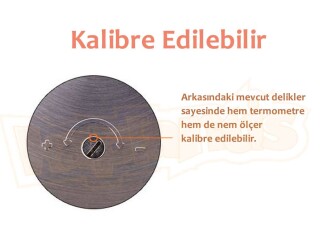 Anymetre TH603 Termometre Nem Ölçer Higrometre Paslanmaz Çelik Metal Çerçeve - 5