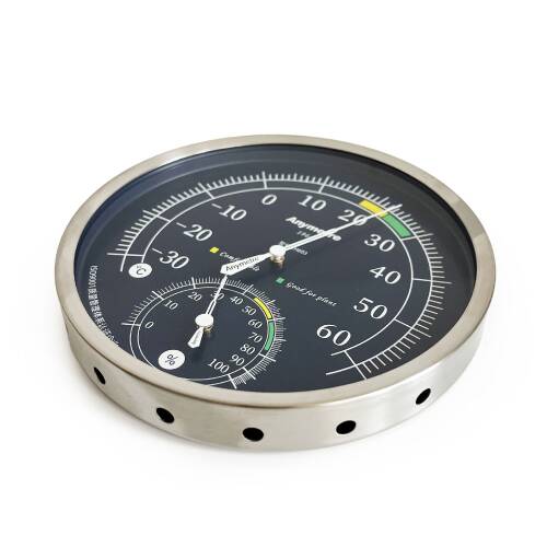 Anymetre TH603 Termometre Nem Ölçer Higrometre Paslanmaz Çelik Metal Çerçeve - 8