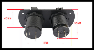 Araç Çakmaklık ve USB Şarj Adaptörü 12V/24V Su Geçirmez DC Araç Otomobil Yat - Thumbnail
