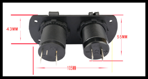 Araç Çakmaklık ve USB Şarj Adaptörü 12V/24V Su Geçirmez DC Araç Otomobil Yat - 4