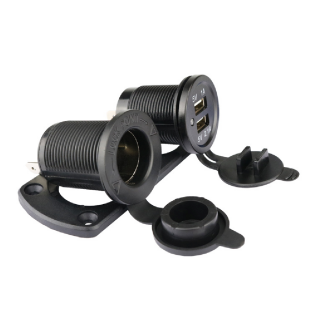 Araç Çakmaklık ve USB Şarj Adaptörü 12V/24V Su Geçirmez DC Araç Otomobil Yat - 7