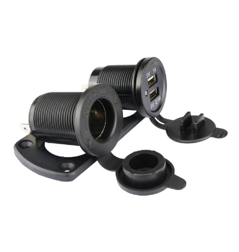 Araç Çakmaklık ve USB Şarj Adaptörü 12V/24V Su Geçirmez DC Araç Otomobil Yat - 7