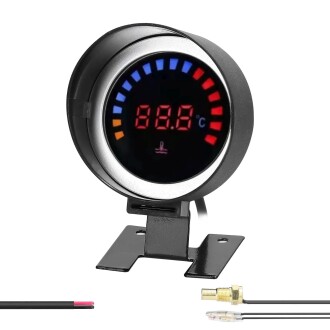 Araç Motorsiklet Kamyon LED Su Sıcaklık Göstergesi Alarmlı Dijital 12/24V