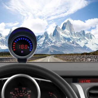 Araç Motorsiklet Kamyon LED Su Sıcaklık Göstergesi Alarmlı Dijital 12/24V - 3