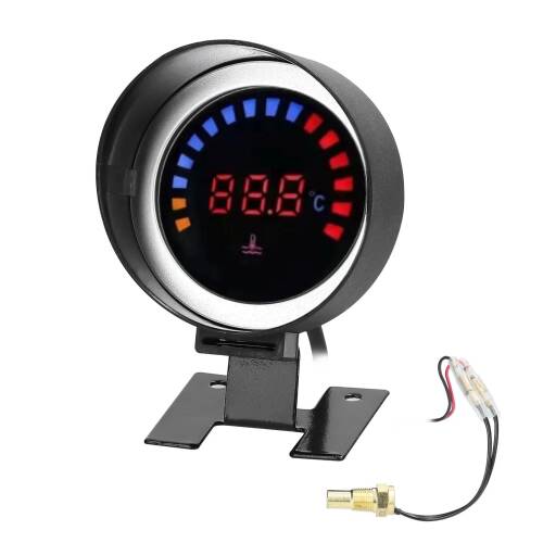 Araç Motorsiklet Kamyon LED Su Sıcaklık Göstergesi Alarmlı Dijital 12/24V - 10