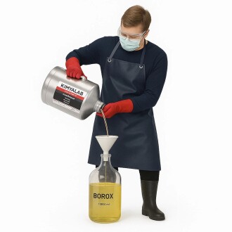 Asit ve Kimyasal İş Önlüğü PVC Laboratuvar Su Geçirmez Önlük Lacivert - 3