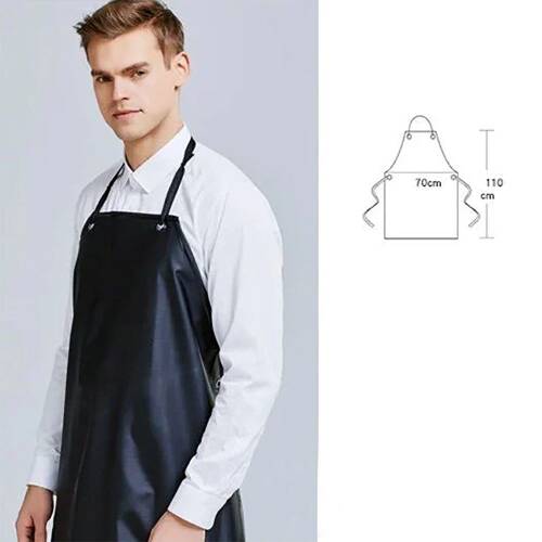 Asit ve Kimyasal İş Önlüğü PVC Laboratuvar Su Geçirmez Önlük Lacivert - 4