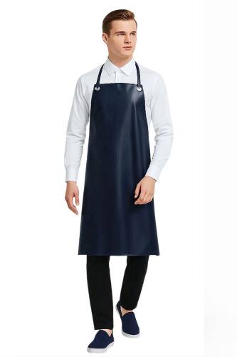 Asit ve Kimyasal İş Önlüğü PVC Laboratuvar Su Geçirmez Önlük Lacivert - 1