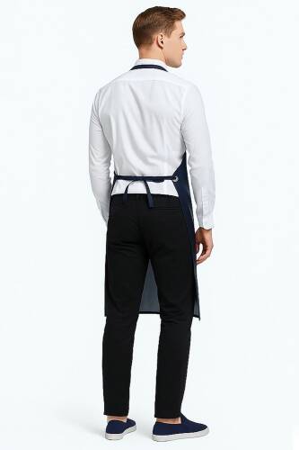 Asit ve Kimyasal İş Önlüğü PVC Laboratuvar Su Geçirmez Önlük Lacivert - 2