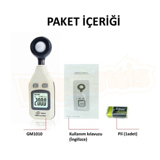 BENETECH GM1010 Dijital Işık Ölçer Lüksmetre - 7