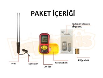 BENETECH GM640 Tahıl Nem Ölçer Buğday Arpa Saman Pirinç - 7