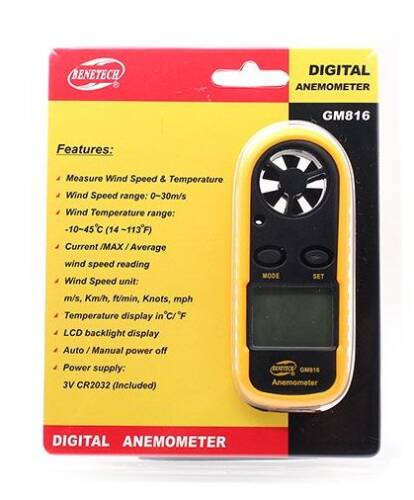BENETECH GM816 Anemometre Termometreli Hava Akım Ölçer - 7