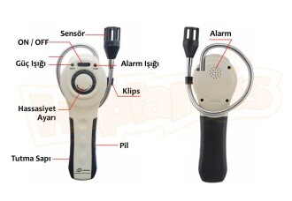 BENETECH GM8800A Gaz Kaçak Tespit Cihazı Dedektör Yanıcı Parlayıcı Patlayıcı - 5