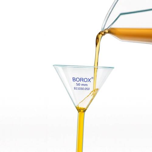 Borox Cam Huni 50 mm Kısa Saplı Laboratuvar Hunisi - 2